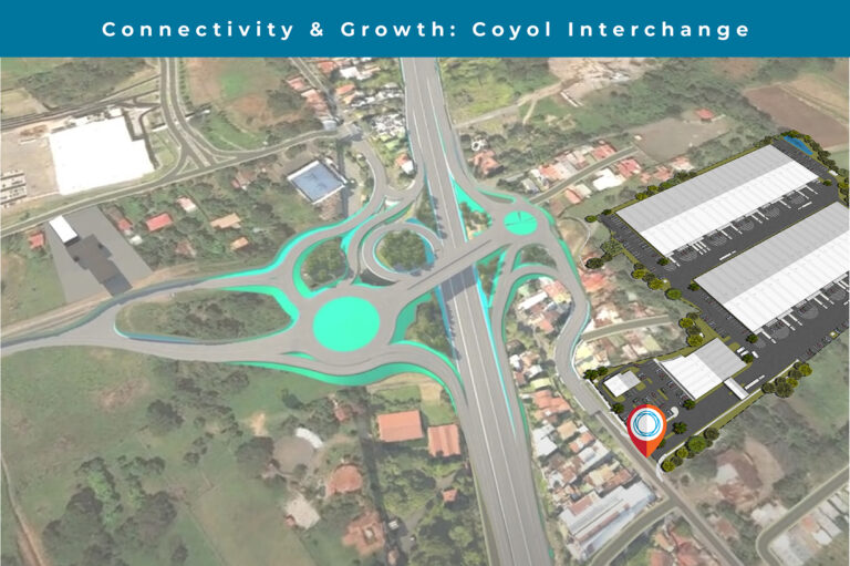 Map of the New Coyol Interchange and Ascend Coyol Industrial Master Plan